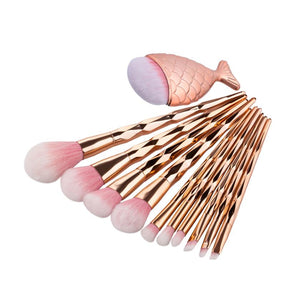 Diamond Mermaid Makeup Brush Set