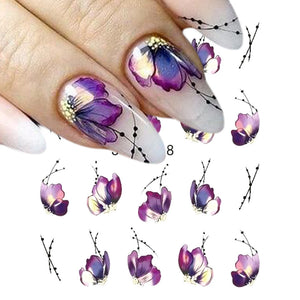 Nail Sticker Butterfly Flower