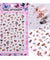 1 Sheet Embossed 3D Nail Stickers Blooming Flower