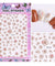 1 Sheet Embossed 3D Nail Stickers Blooming Flower