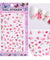 1 Sheet Embossed 3D Nail Stickers Blooming Flower