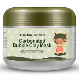 BIOAQUA Kawaii Black Pig Carbonated Bubble Clay Mask